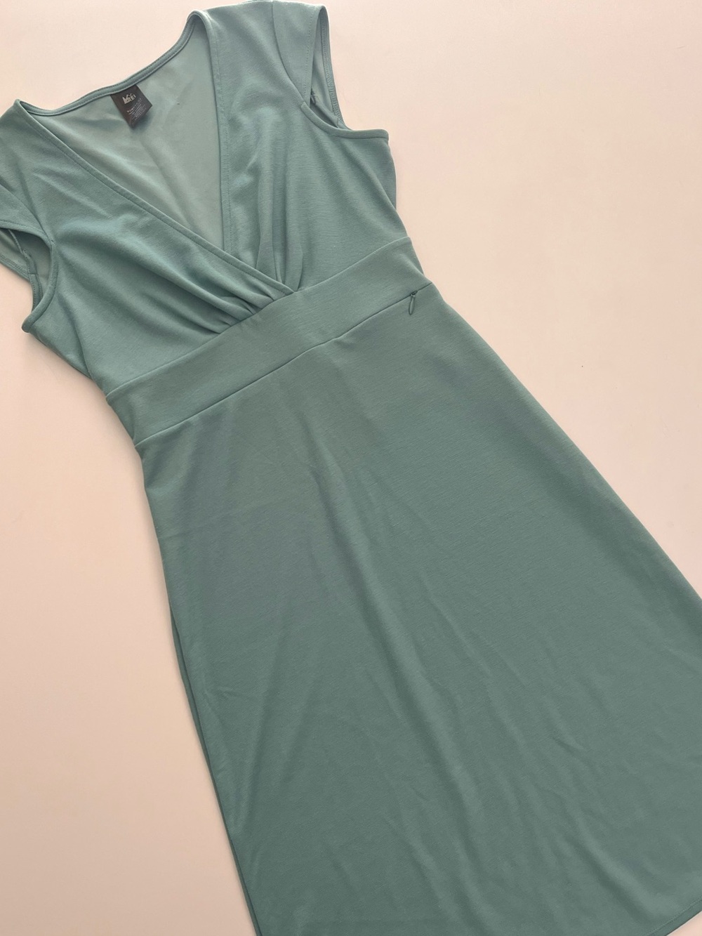 REI Robin’s Egg Blue Wrap-Front Cap Sleeve Dress- Size XS, Like New